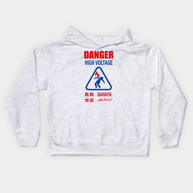 Danger High Voltage Kids Hoodie by OrtegaSG